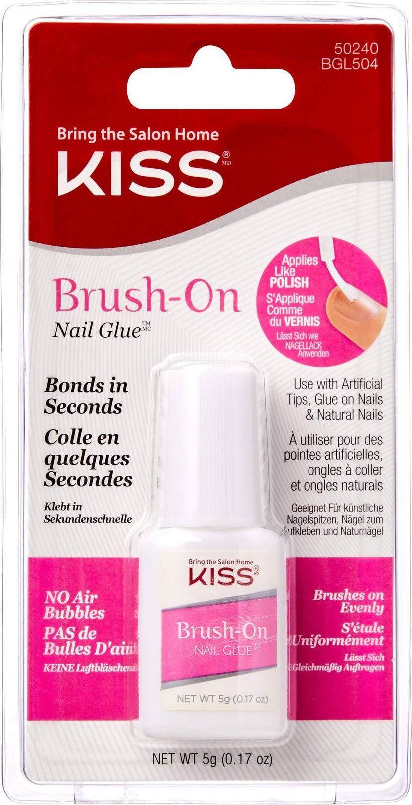 Bubble-Free Brush-On Fake Nail Glue Net Wt.