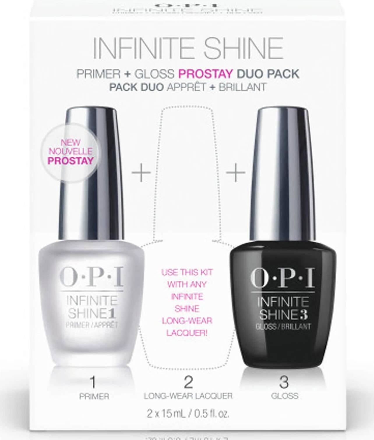 OPI Infinite Shine Primer + Gloss Prostay Duo Pack 15ml 2-pack