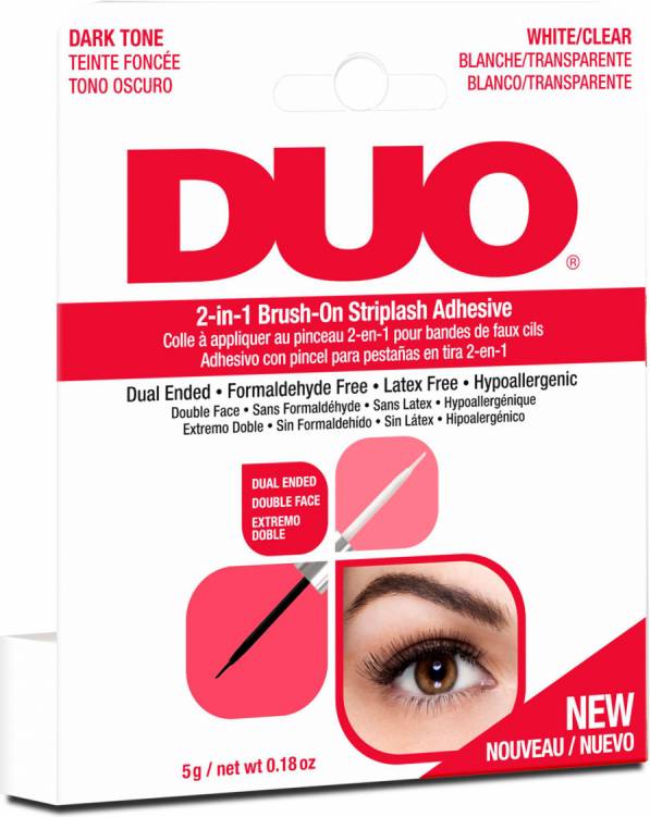 Ardell Duo 2-In-1 Brush-On Striplash Adhesive Dark & Clear