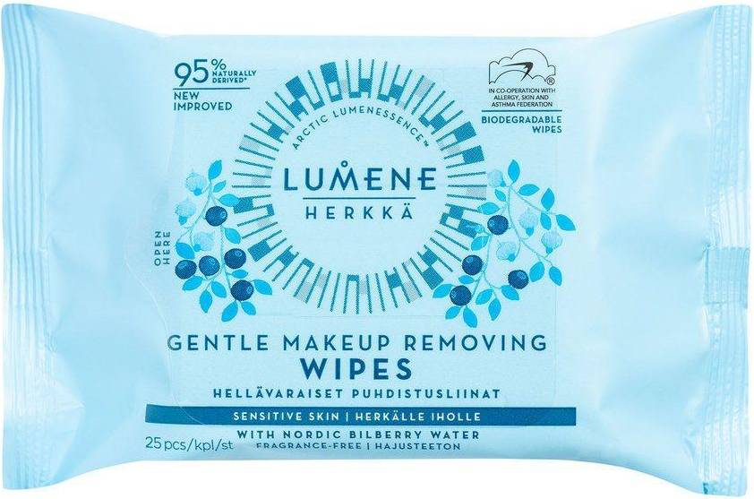 Lumene Herkkä Gentle Makeup Removing Wipes 25-pack