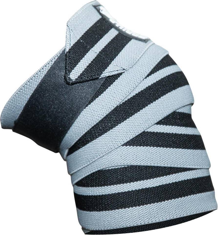 Gorilla Wear Knee Wraps, grey/black, 2 m