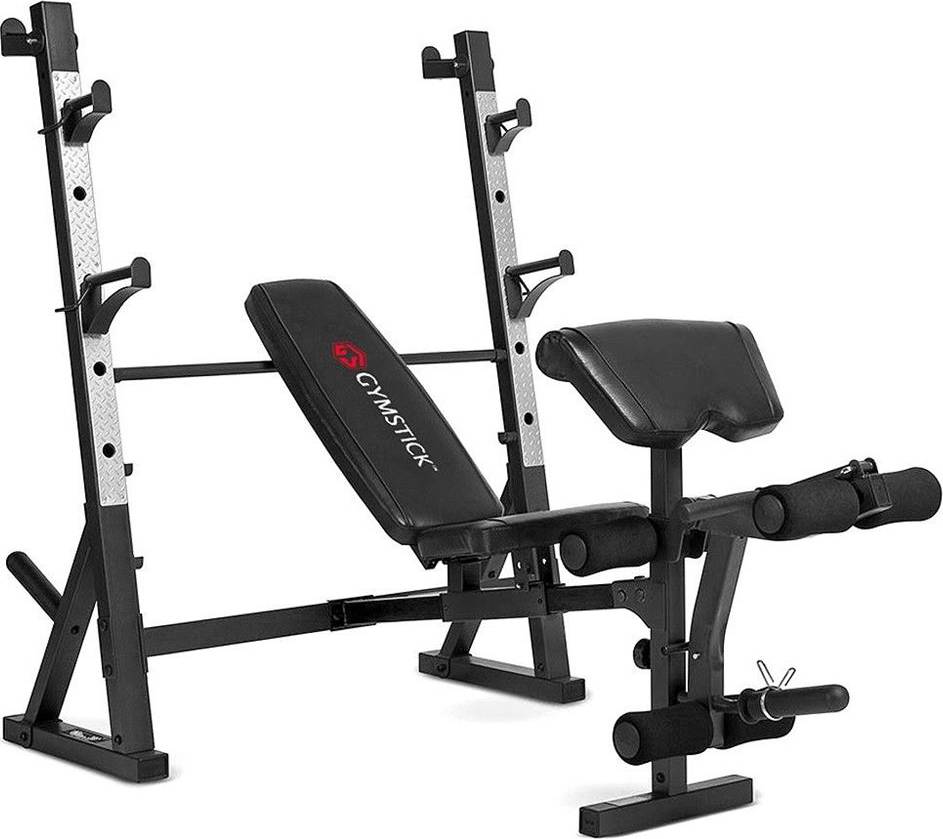 Gymstick Weight Bench WB8.0, Träningsbänk med skivstångsställning