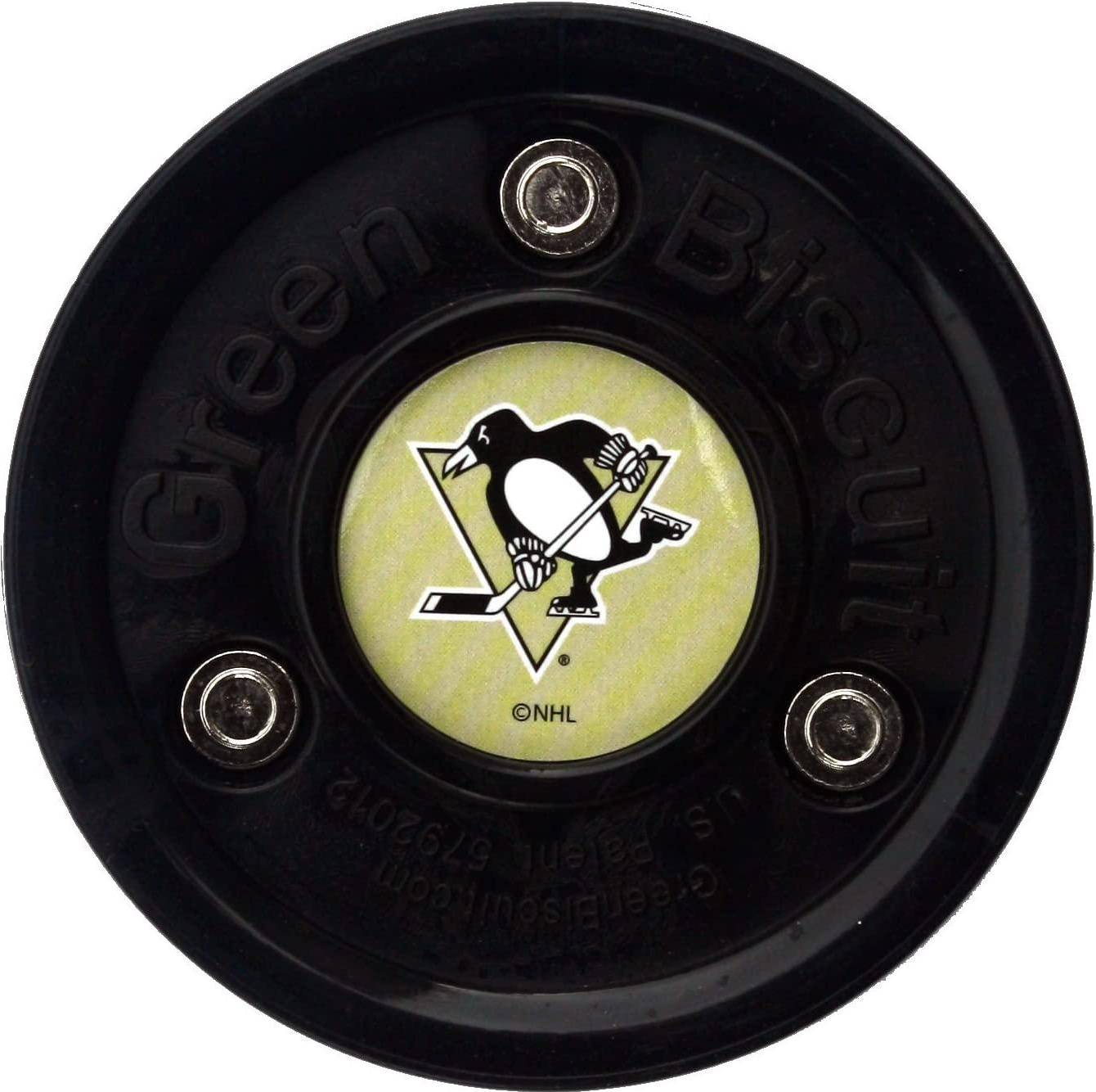 Green Biscuit NHL Pittsburgh Penguins Puck