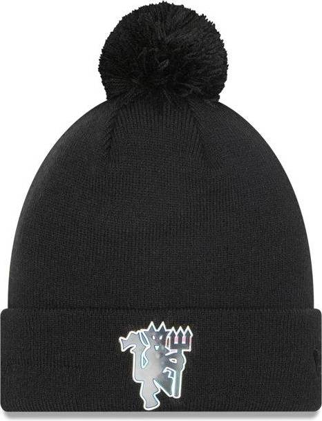 New Era Manchester United Iridescent Cuffed Knit Beanie with Pom