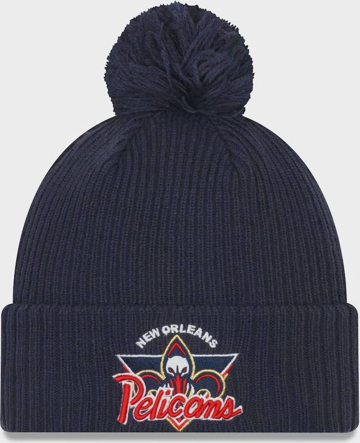 New Era New Orleans Pelicans 2021 NBA Tip-Off Team Color Pom Cuffed Knit Beanie