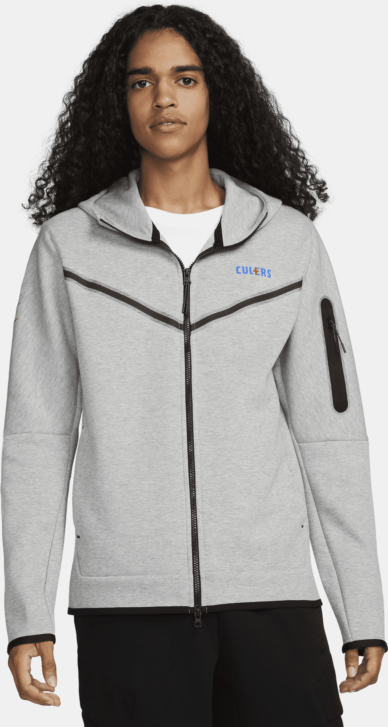 Nike Barcelona Luvtröja NSW Tech Fleece Grå/Blå Grå