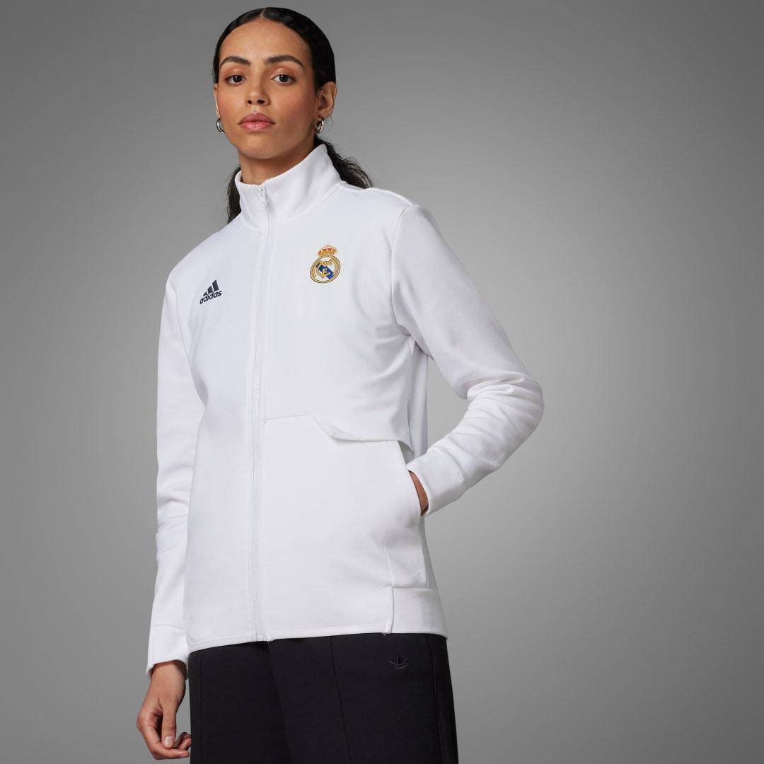 adidas Real Madrid Anthem Jacka White