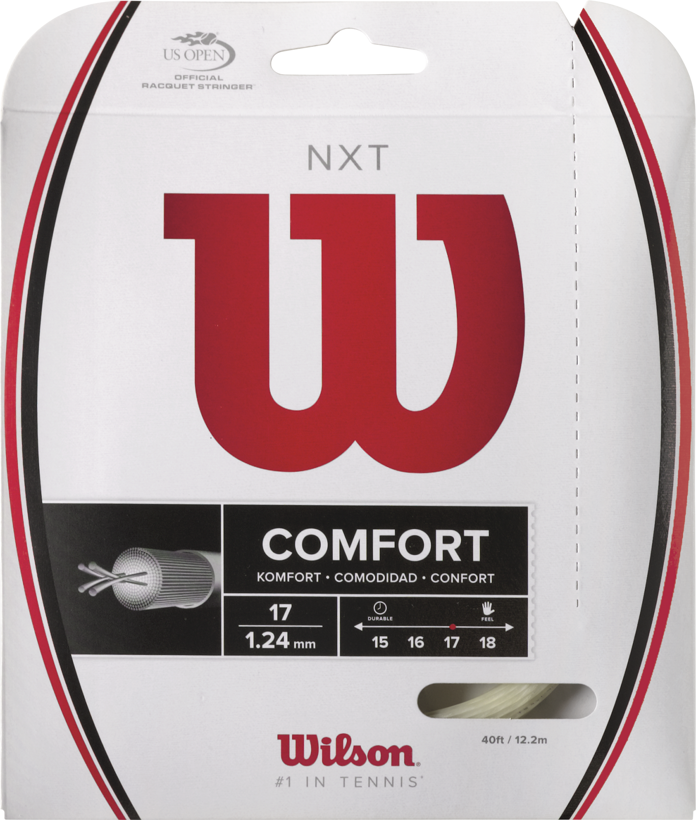 Wilson Unisex Nxt tennisracket racketsträngar, vit, 12,2