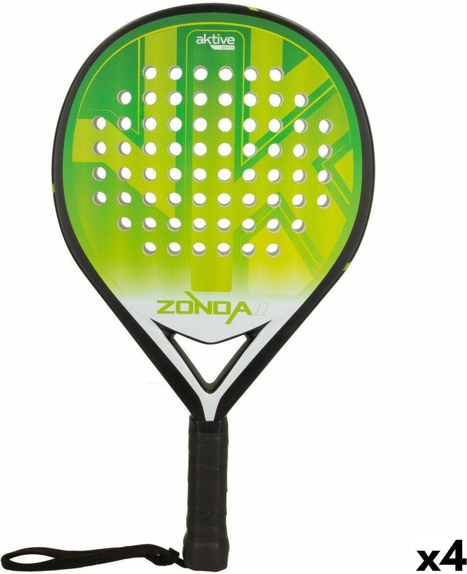 Squashracket Aktive Svart/Grön 4 antal