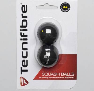 Tecnifibre Double Yellow Dot Squash Balls Clear 2 Balls