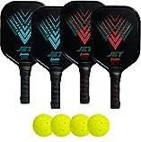 Franklin Sports – aluminium pickleball paddel 4-spelare paddel och boll set – USA pickleball USAPA godkänd, röd/blå