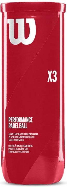 Wilson X3 Performance Padel -3 Balls - 3 bollar