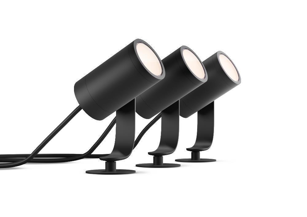 Philips Hue Lily Base Unit Spike 3x8W 24V Markbelysning 19.3cm 3st