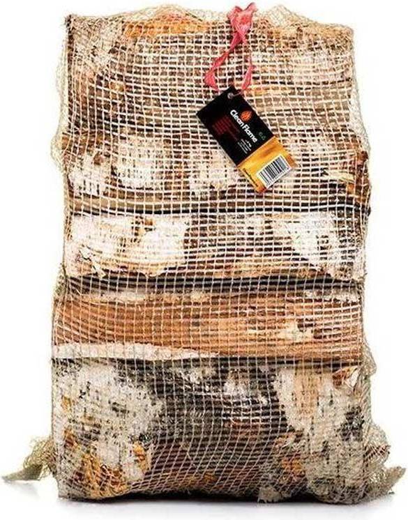 Clean Flame Birch Wood 15kg Ved Småsäck