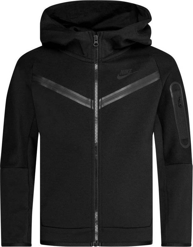 Nike Boy's Sportswear Tech Fleece Full Zip Hoodie - Black (CU9223-010)