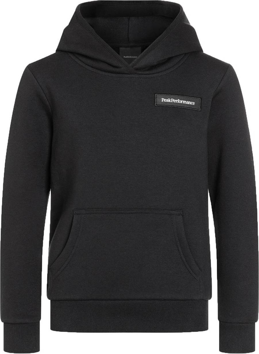 Peak Performance Juniors' Logo Hood Sweatshirt, 130, Black Beauty