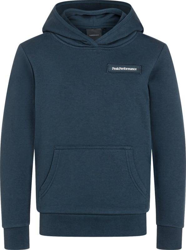 Peak Performance Logo Hood Sweat Hoodtröjor Blue Shadow