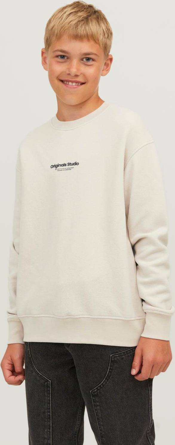 Jack & Jones Tryck Sweatshirt För Pojkar Beige
