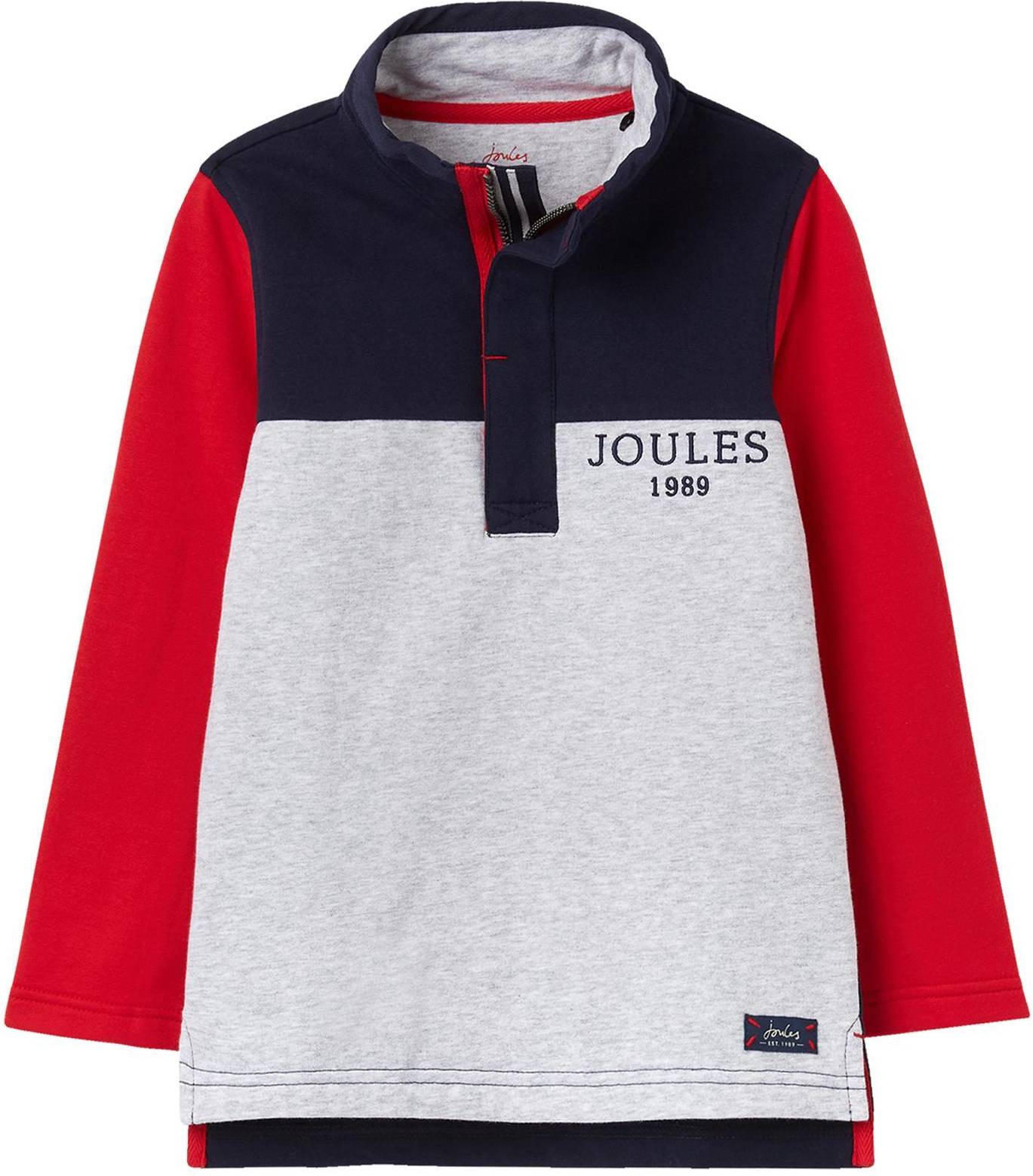 Joules Sweatshirt 1/2 Zip, doubleface Marin/Svart