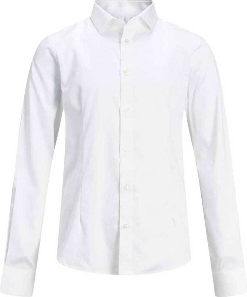 Jack & Jones Boy's Curved Hem Shirt - White/White (12151620)