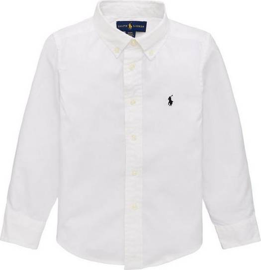 Ralph Lauren Boys Custom Fit Oxford Shirt - White