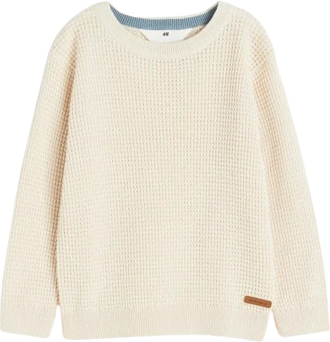 H&M Waffle Knit Sweater - Off White