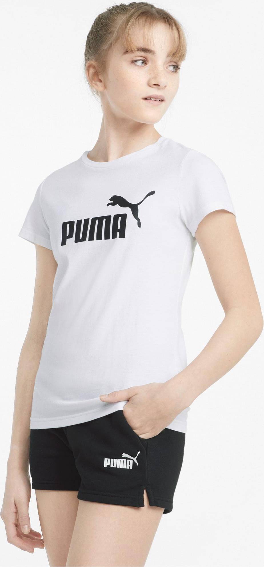 Puma Girls Essentials Logo Short & Tee Set