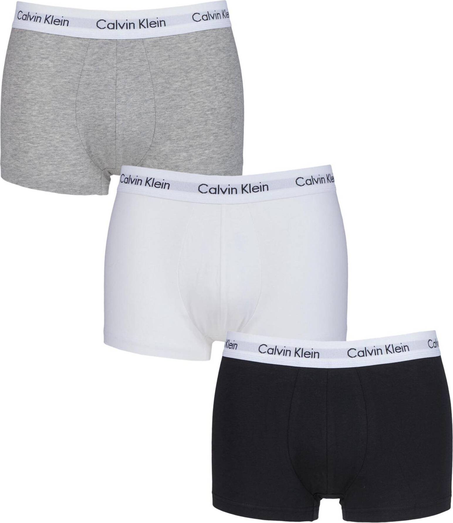 Calvin Klein Low Rise Trunk 3-pack - Black/White/Grey