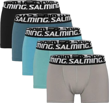 Salming Joey Boxer 5-pack - Aqua/Zinc/Arctic Blue/Petrol/Black