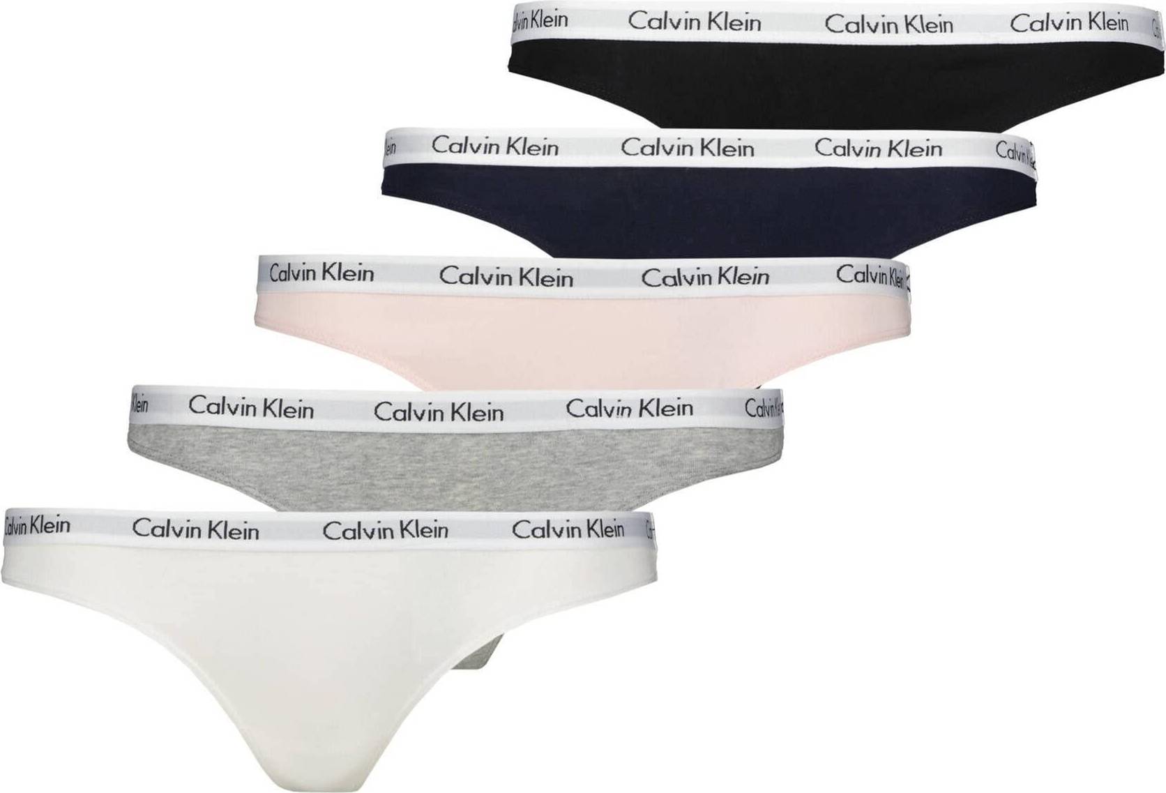 Calvin Klein Carousel Thong 5-pack - B/W/Gh/Nt/Sl
