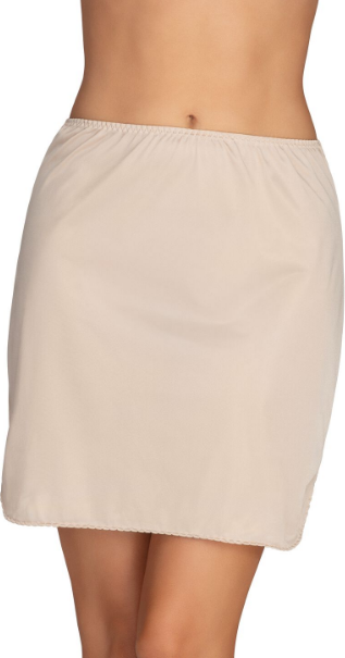 Vanity Fair Everyday Layers Double Slit Half Slip - Damask Neutral