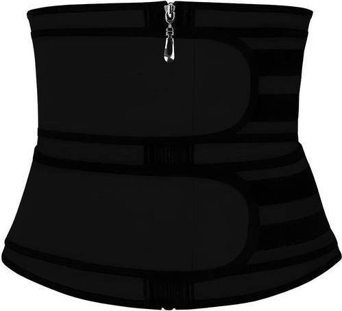 Waist Trainer with Two Bands - Black