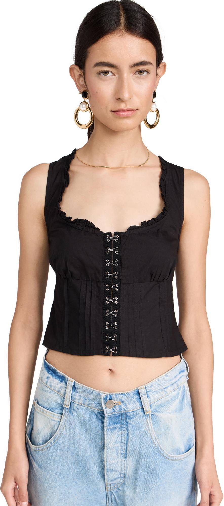 Free People Amelia Corset Black