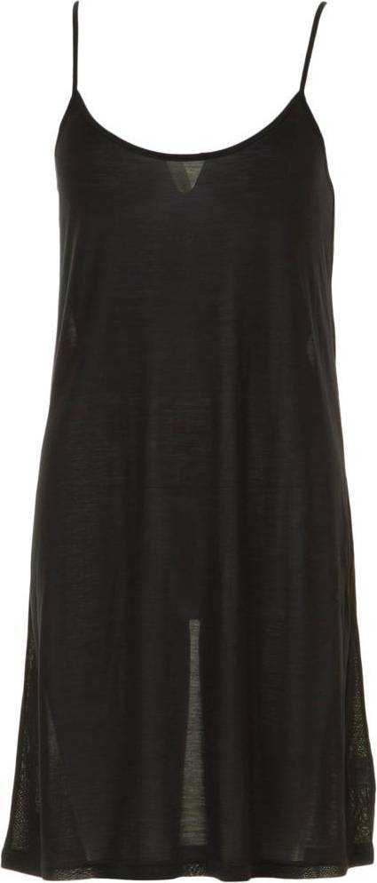 Lady Avenue Chemise Slip Dress - Black