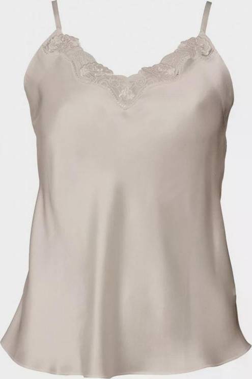 Lady Avenue Pure Silk Camisole With Pearlwhite