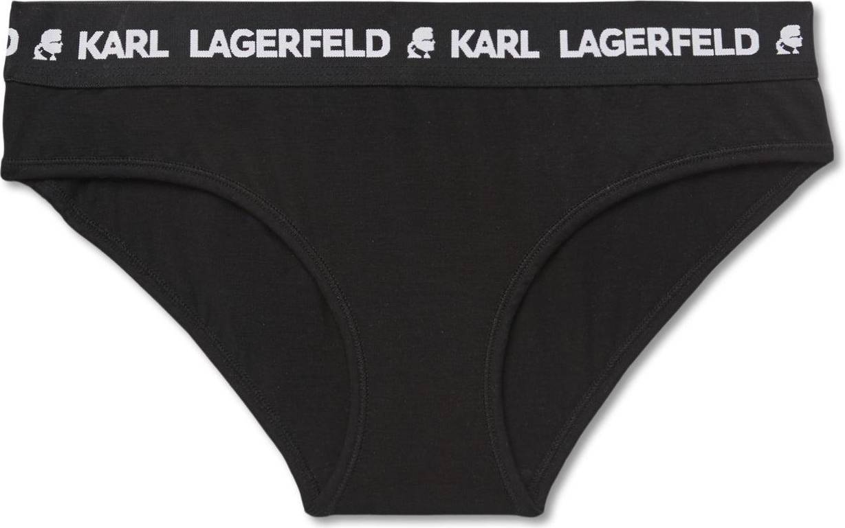 Karl Lagerfeld Women's Logo Hipster Panties, Black