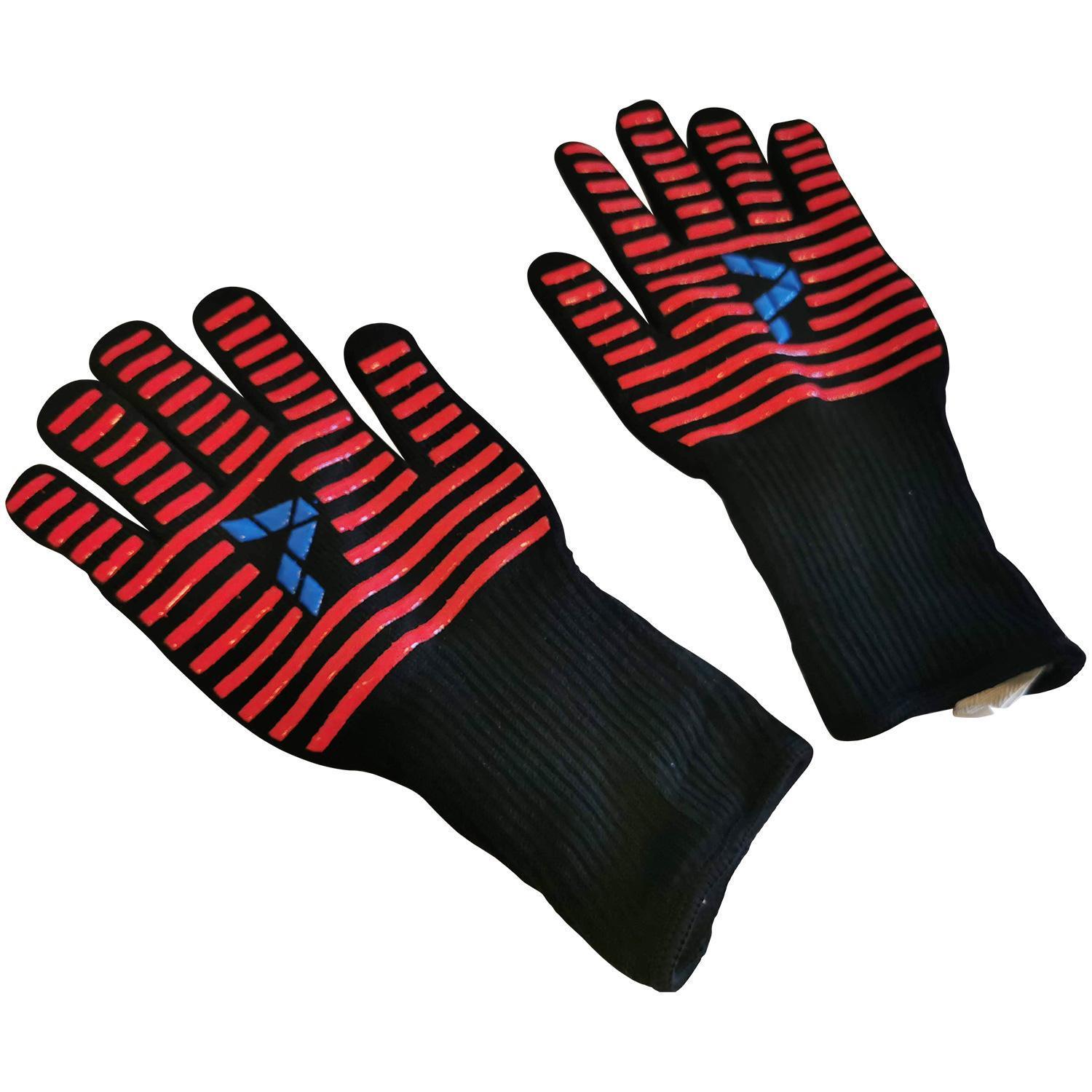 Gourmetstål Grillhandske 2-pack Grillredskap Grytlapp Svart