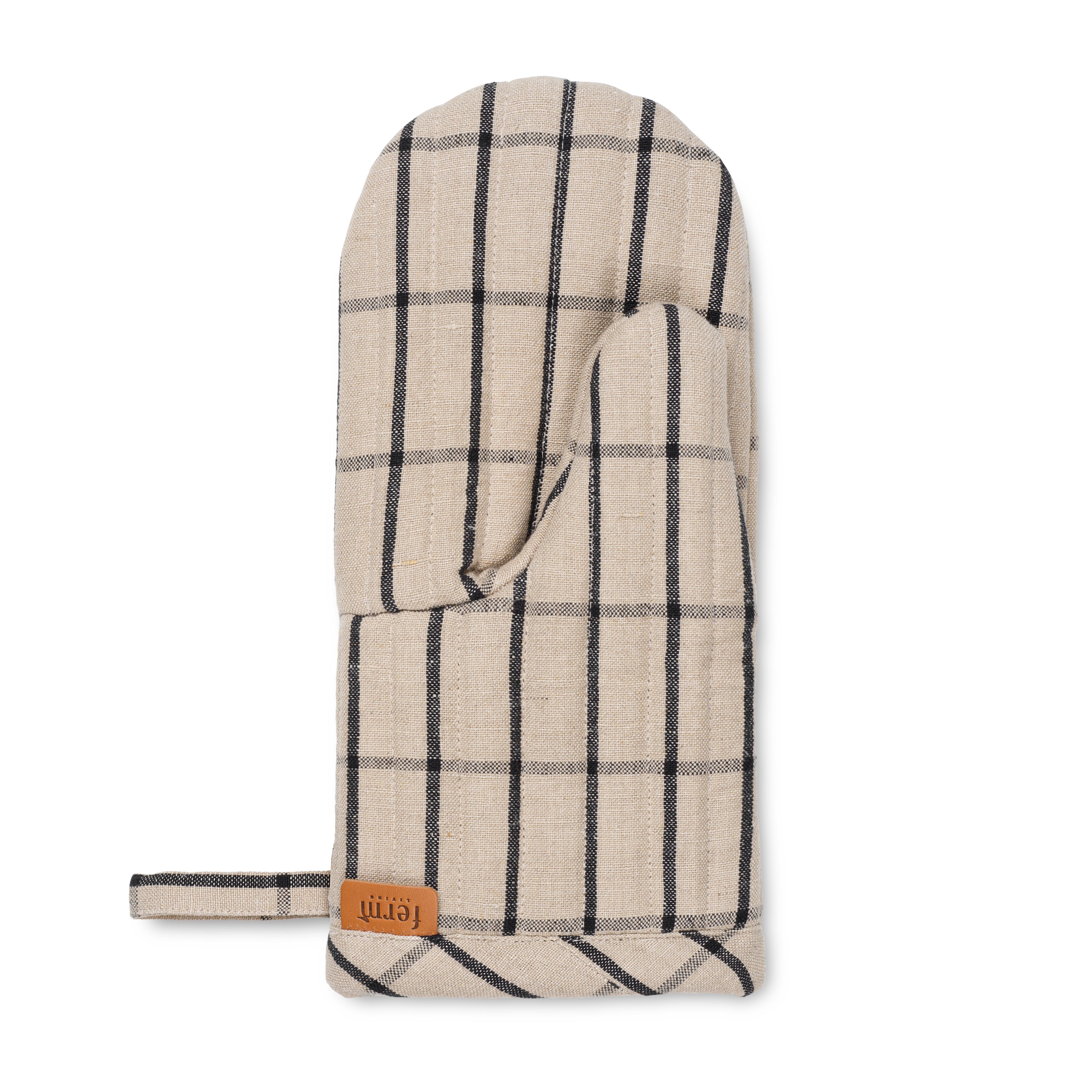 Ferm Living Hale grytvante Sand-svart Grytlapp Svart, Beige