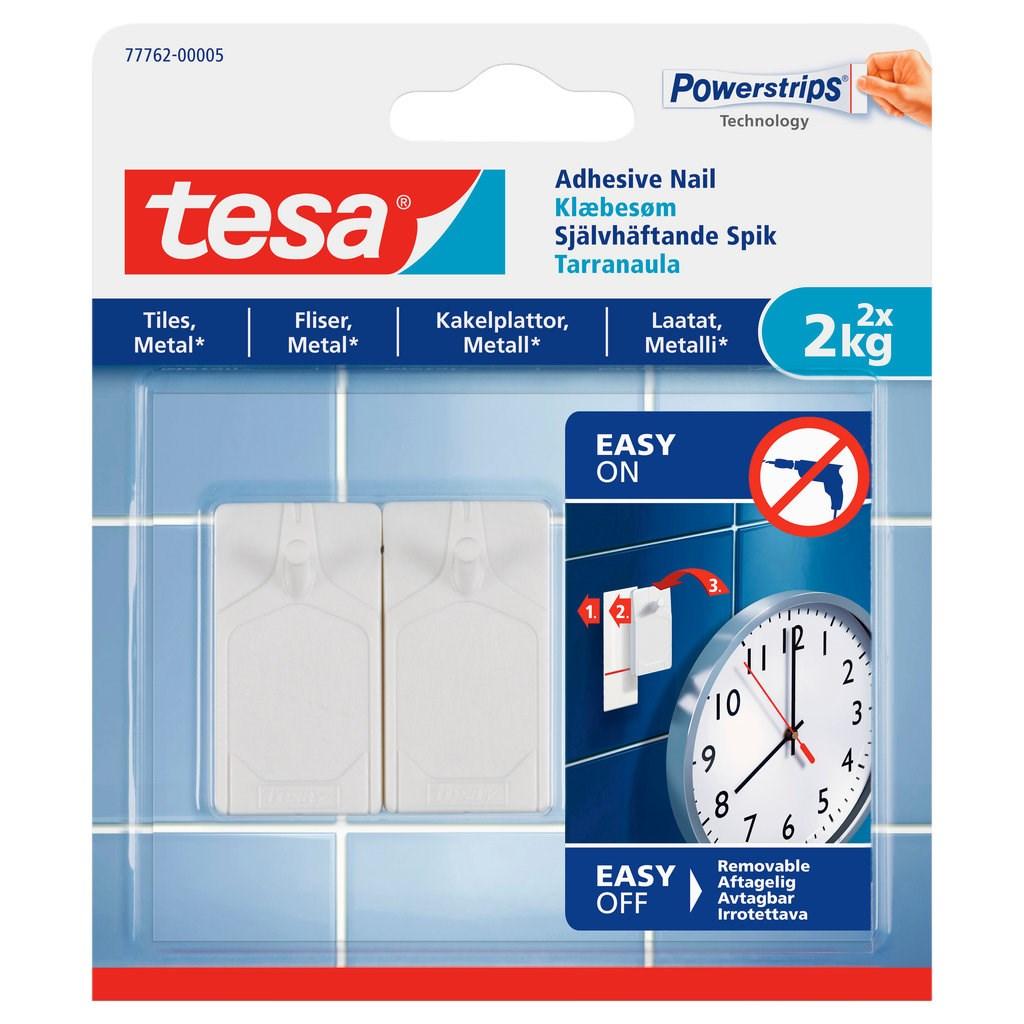 TESA Självhäftande spik kakel Tavelkrok 2st