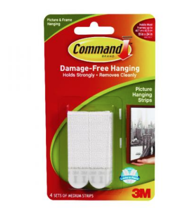 3M Command Medium 4-pack Tavelkrok 4st