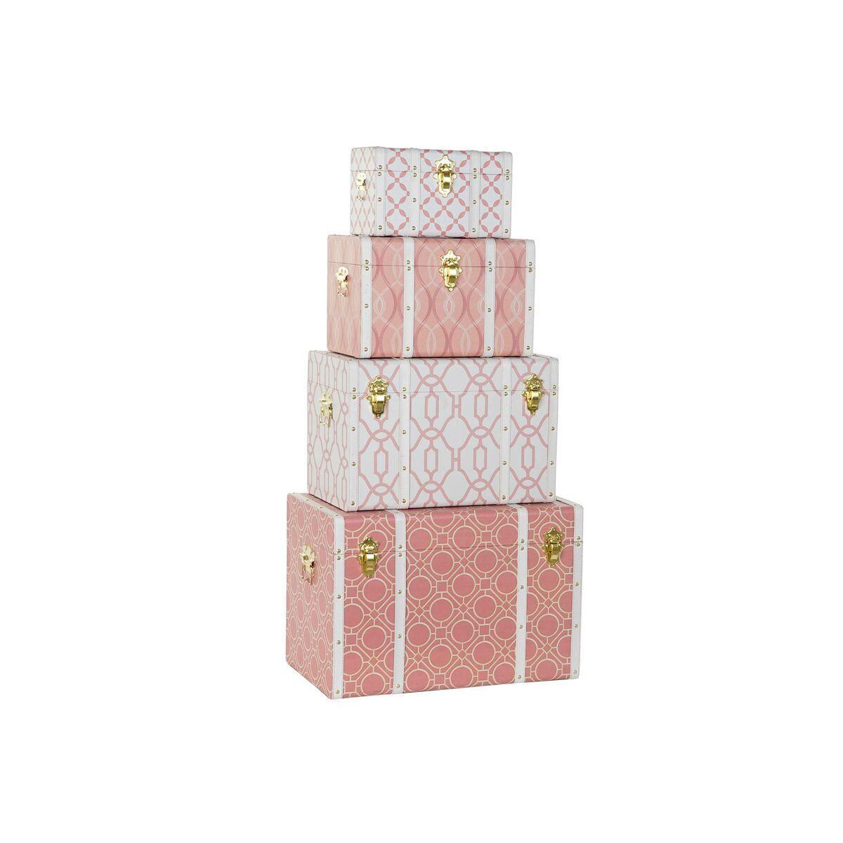 Dkd Home Decor Koffertset Polyuretan Trä MDF Kista