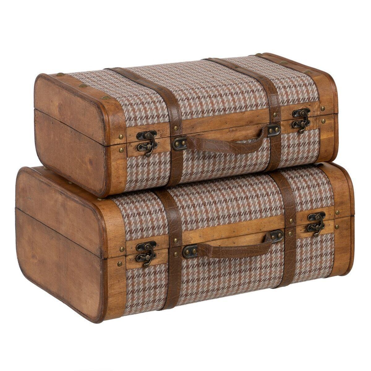 BigBuy Home Koffertset 50 Syntetmaterial Ramar Kista