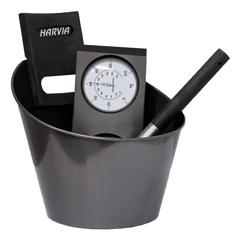 Harvia Black Steel Sauna Accessories Set
