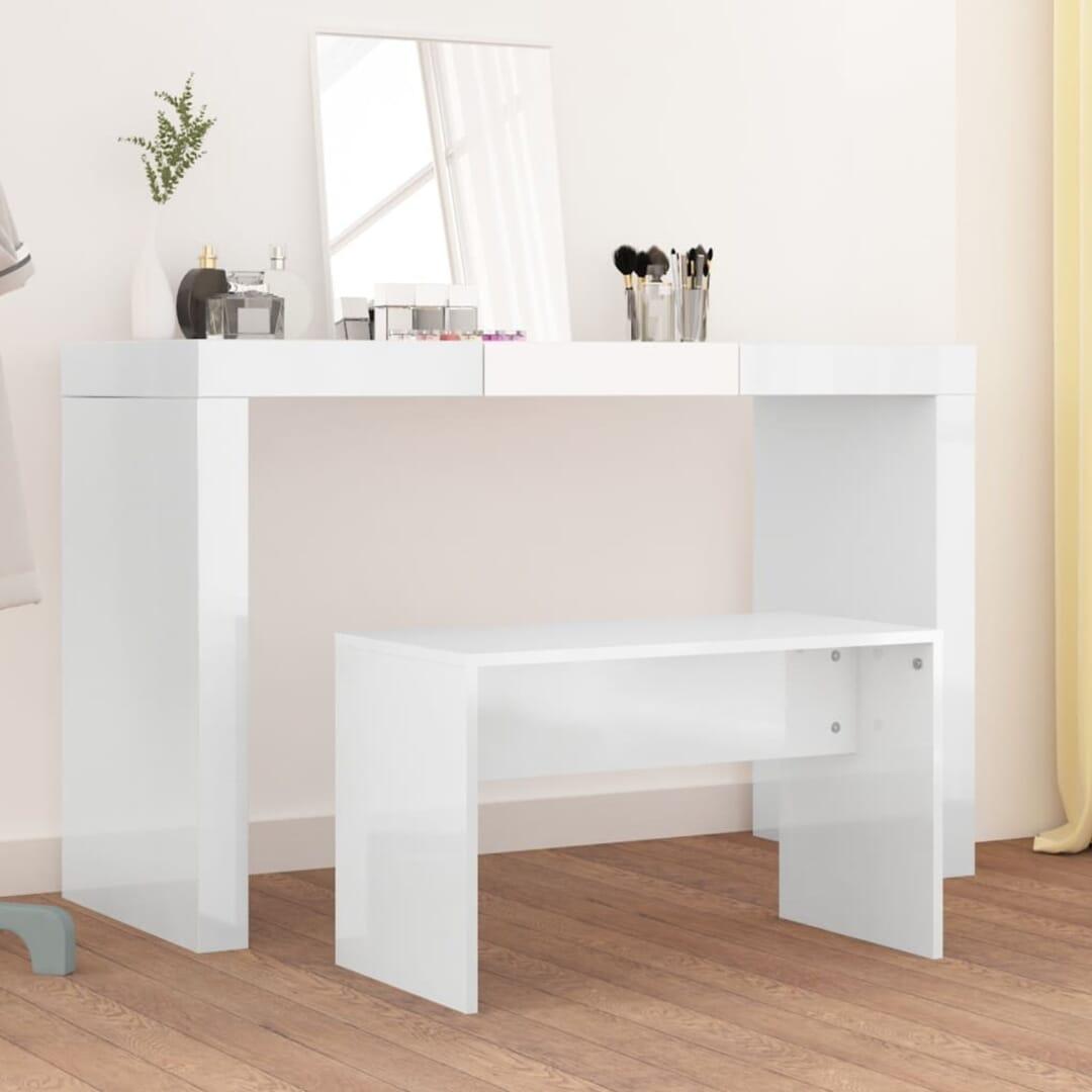 vidaXL vit Sminkbord