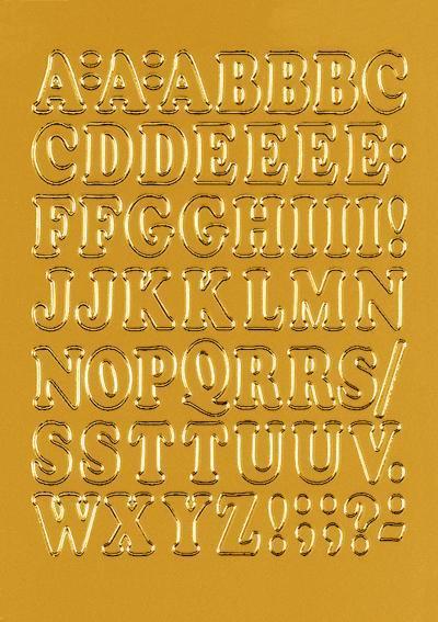 Herma etikett bokstäver A-Z 12mm guld