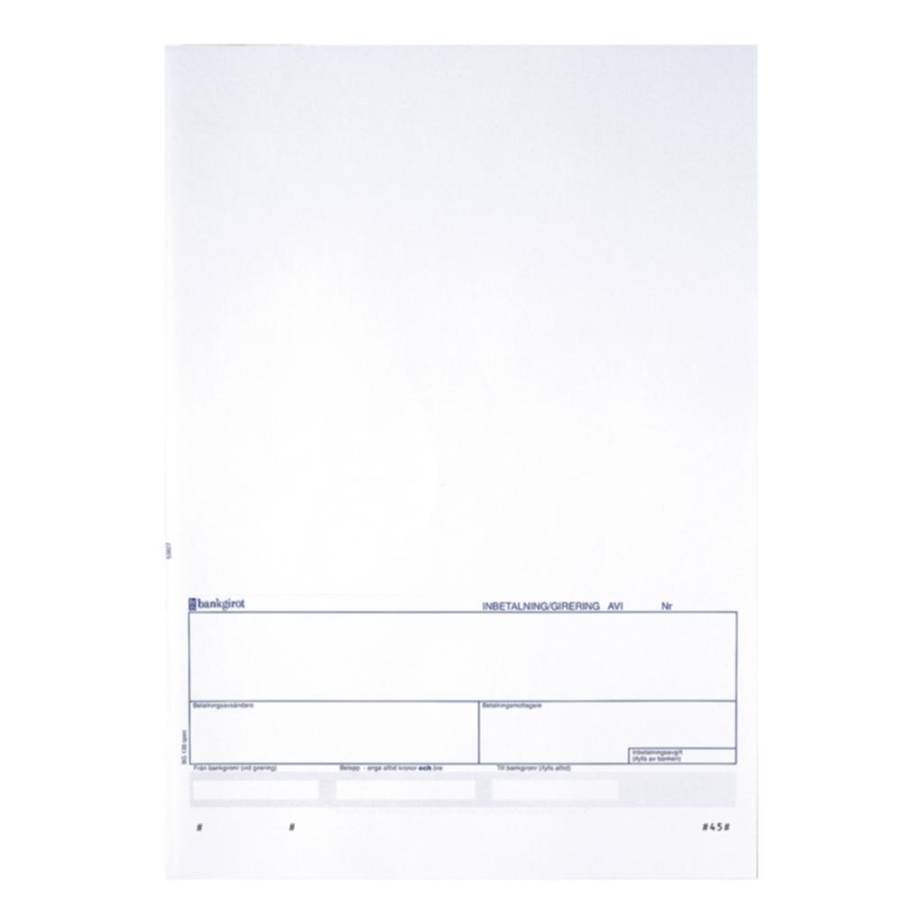 Staples Standardblankett talong Bankgiro 250/FP