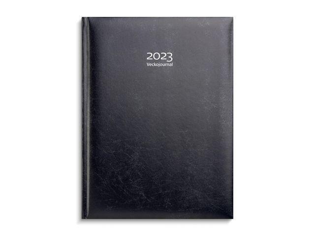 Burde 2023 Kalender Veckojournal Dark Blue Konstläder