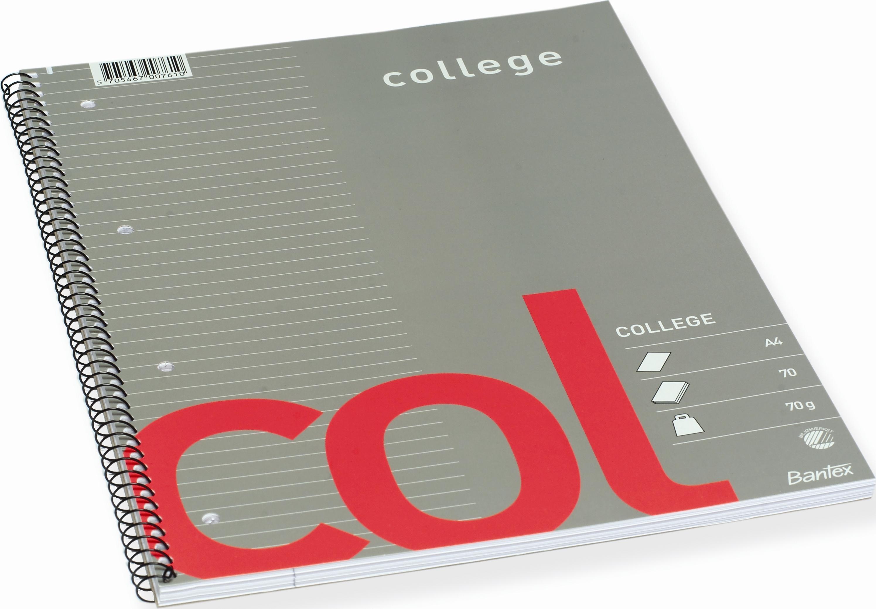 Bantex kollegieblock A4, linjerat