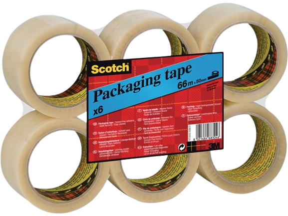 3M Scotch Packing Tape 371 PP 50mmx66m 6-pack