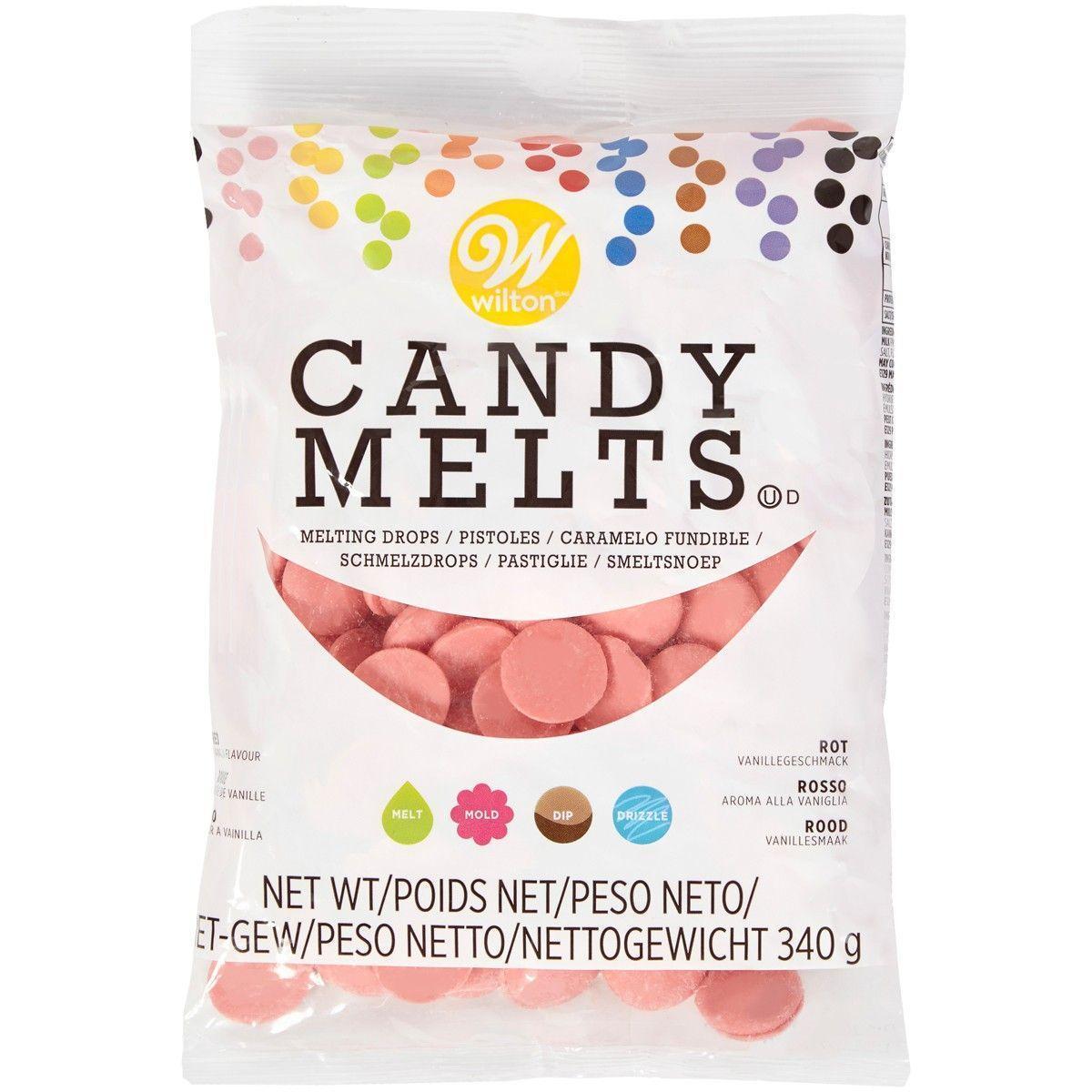 Wilton Candy Melts® Ljusröd 340g Tårtdekoration